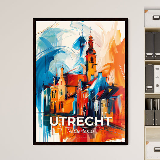 Vibrant Utrecht, Netherlands - A Painting Of A Building