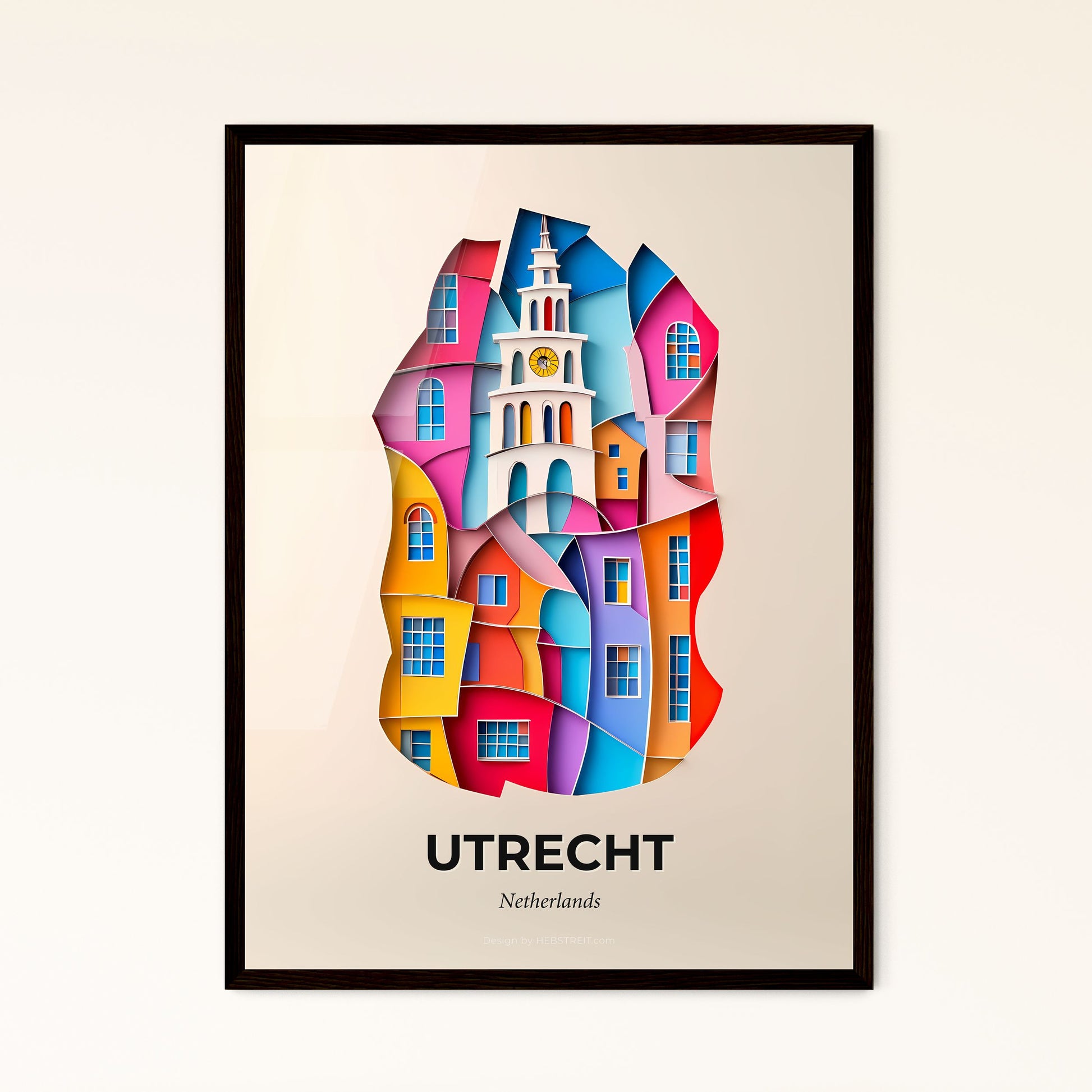 Vivid Utrecht, Netherlands - a building with a clock tower