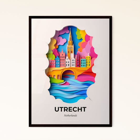 Vivid Utrecht, Netherlands - a paper cut of a city with a bridge