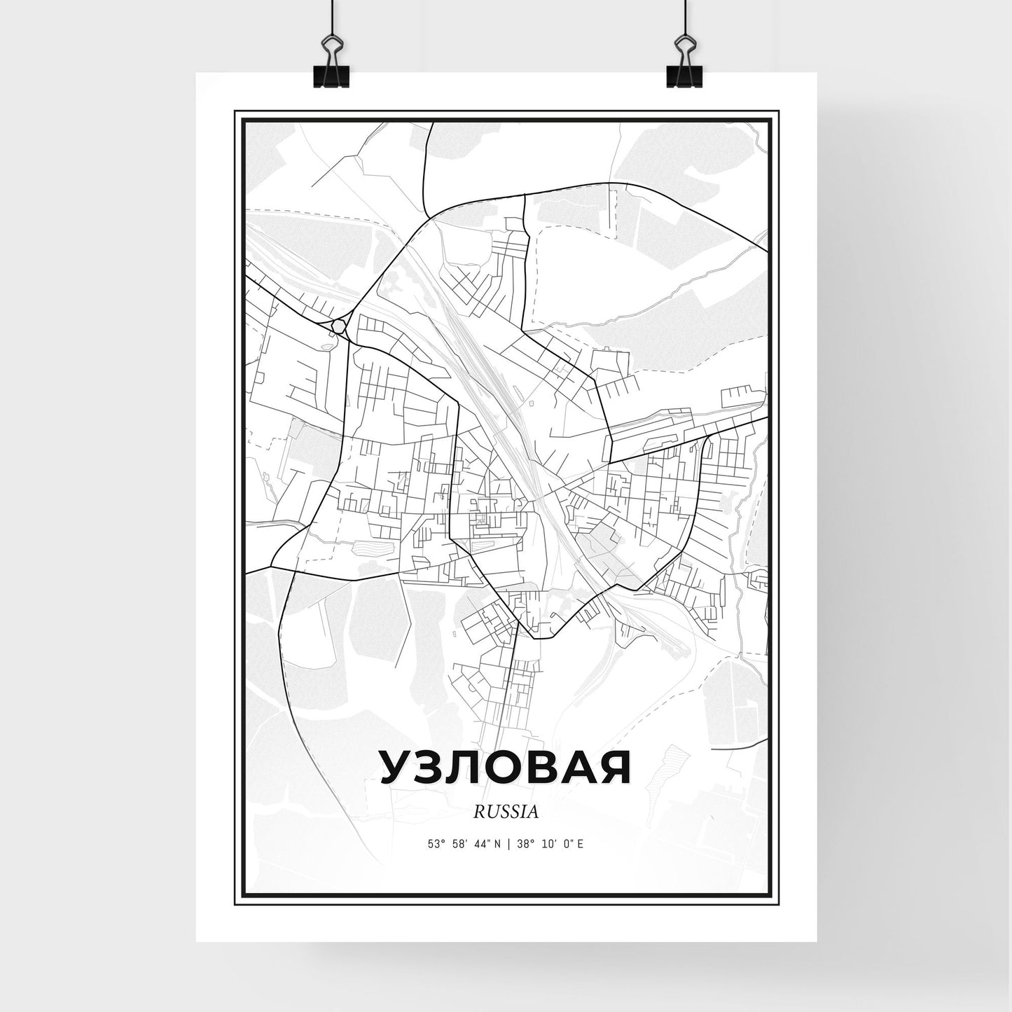 Uzlovaya Russia - Premium City Map Poster