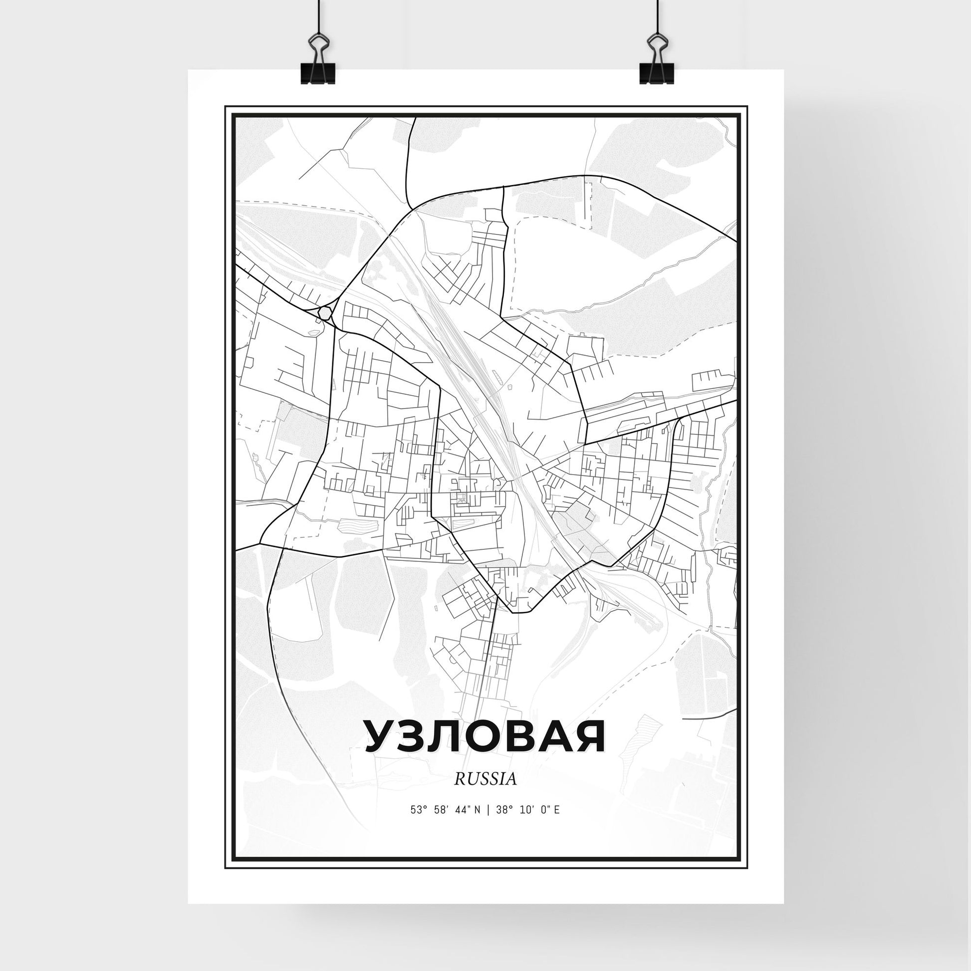 Uzlovaya Russia - Premium City Map Poster