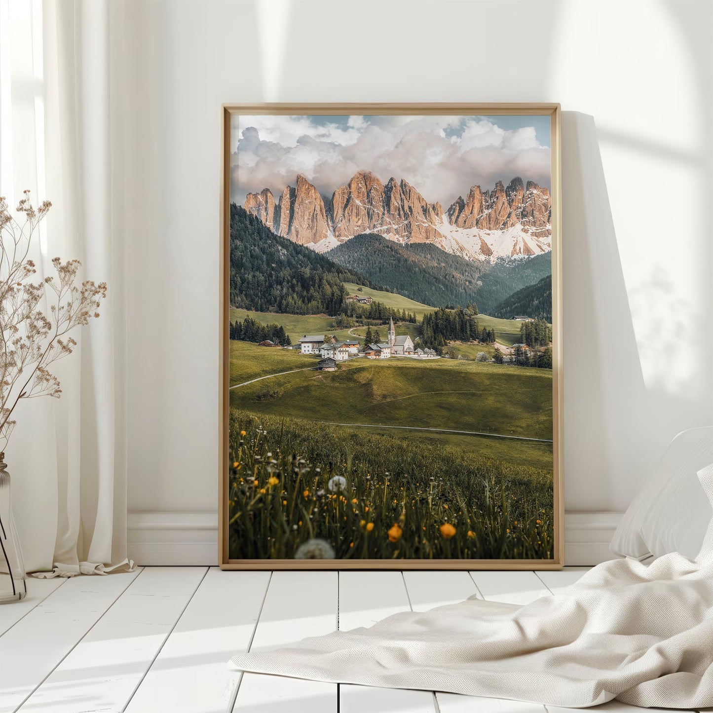 Val di Funes Sunset — Dolomites Wall Art Print