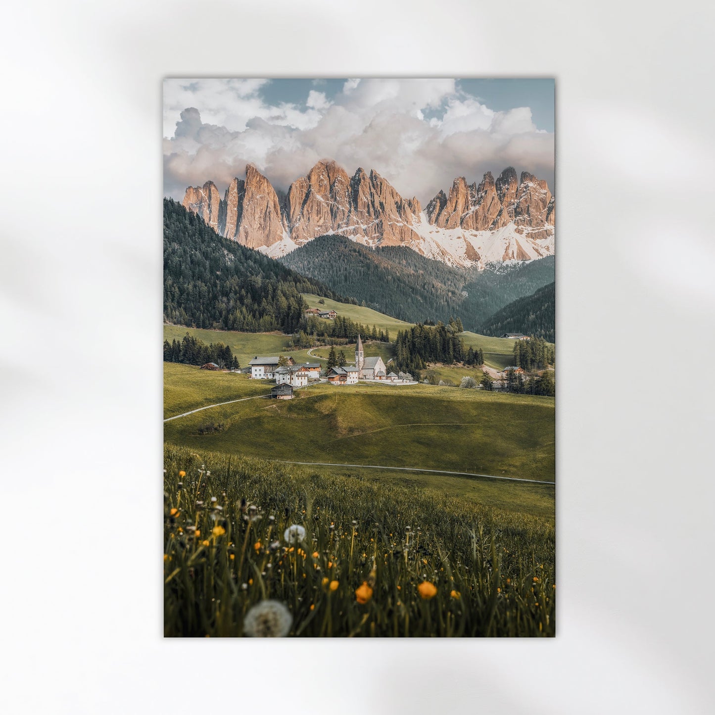 Val di Funes Sunset — Dolomites Wall Art Print