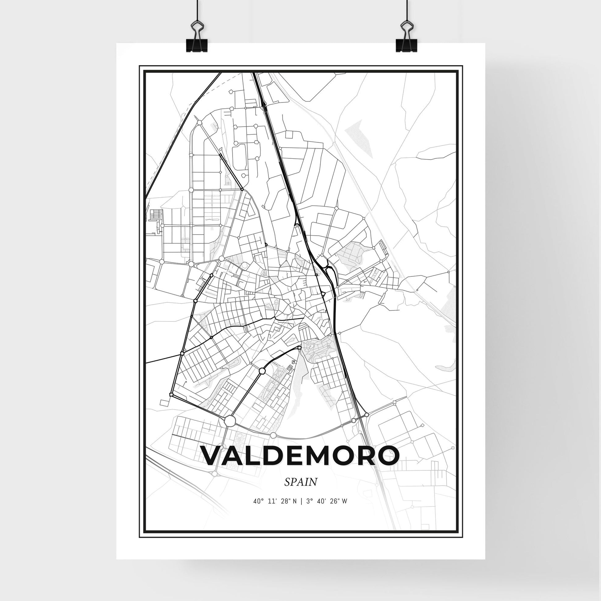 Valdemoro Spain - Premium City Map Poster