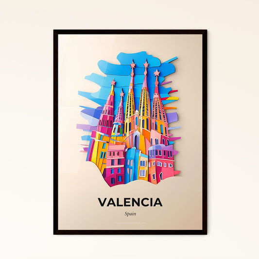 Vivid Valencia, Spain - a colorful city with a clock on the wall