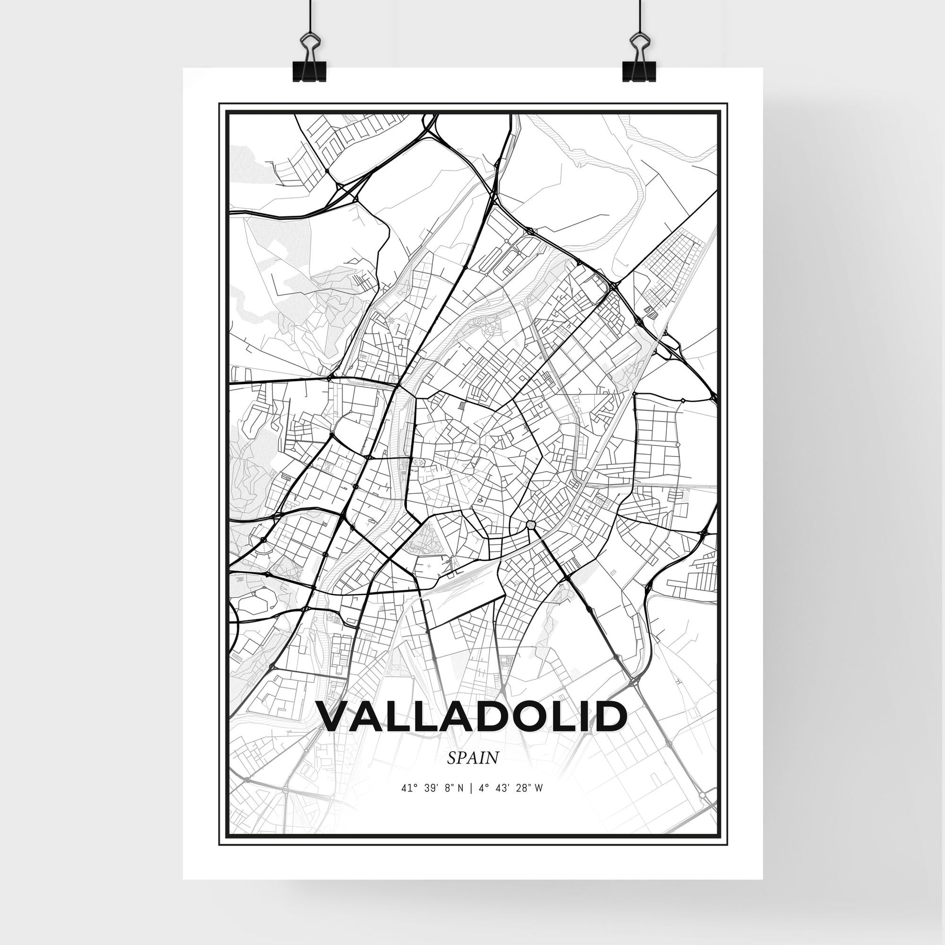 Valladolid Spain - Premium City Map Poster