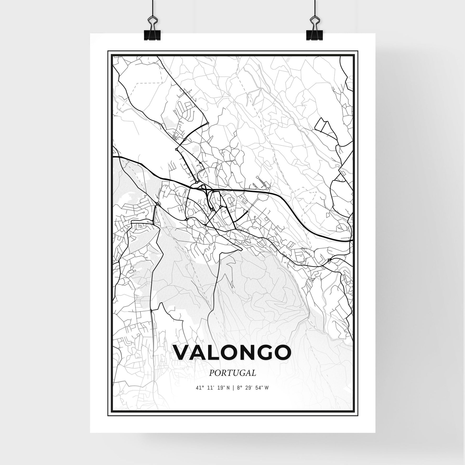 Valongo Portugal - Premium City Map Poster