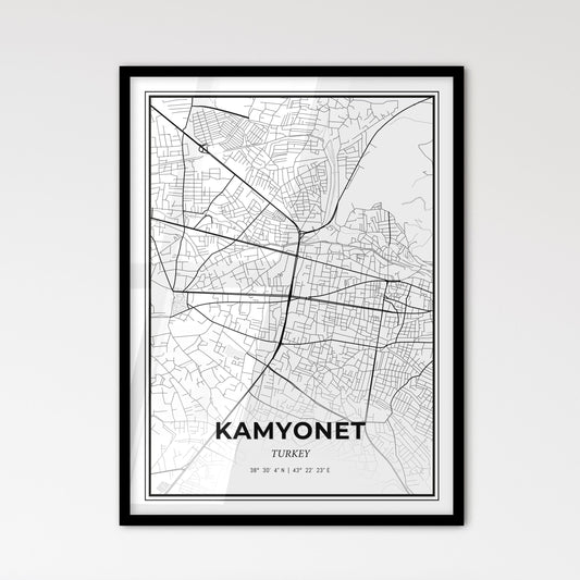 Van Turkey - Scandinavian Style City Map for Modern Home Decor