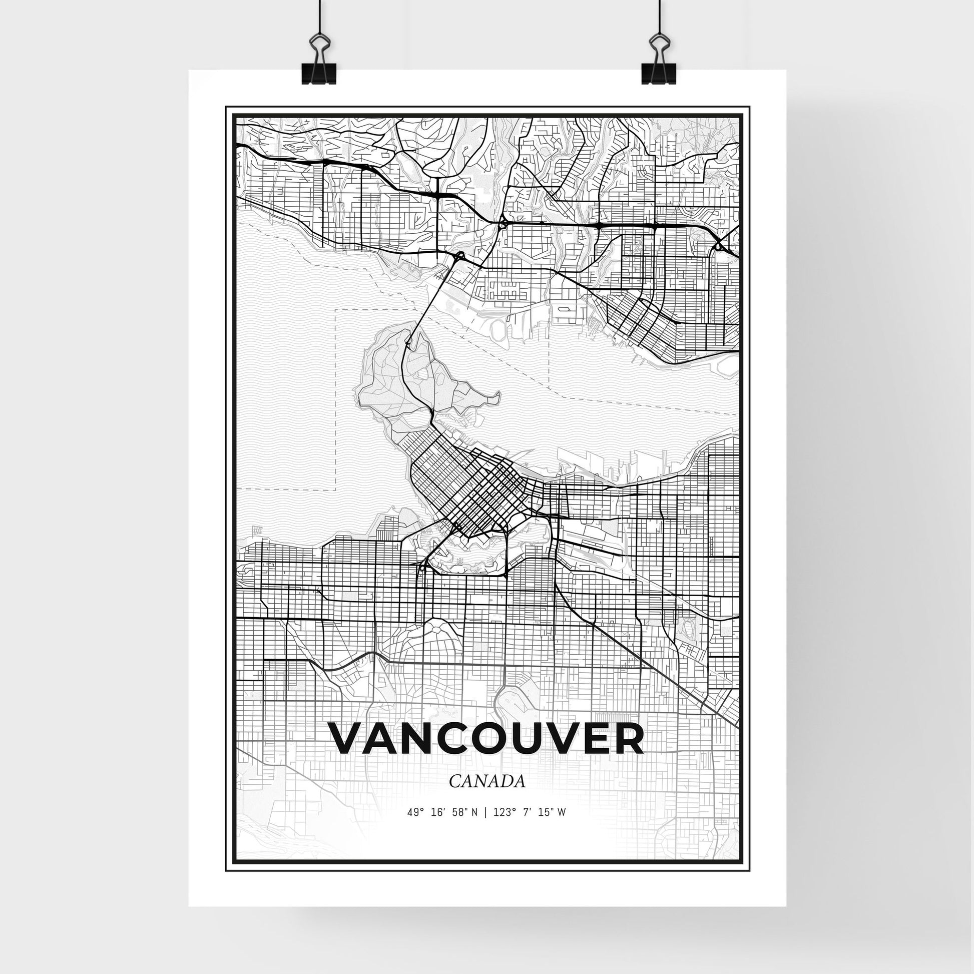 Vancouver Canada - Premium City Map Poster