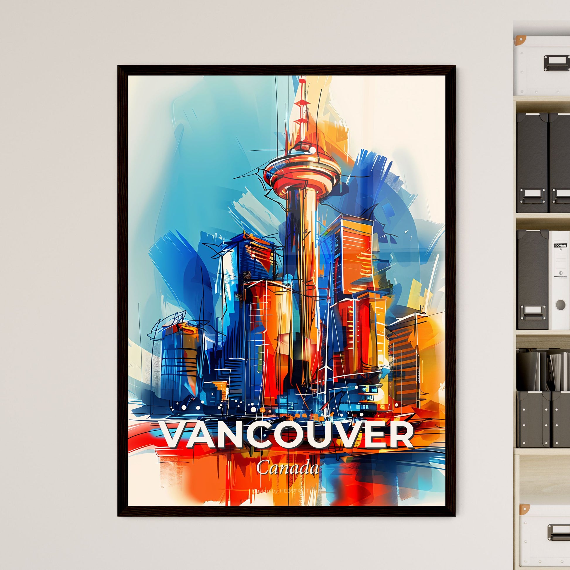 Vibrant Vancouver, Canada - A Painting Of A City