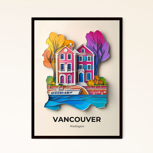 Vivid Vancouver, Washington - a paper cut of a house and a boat