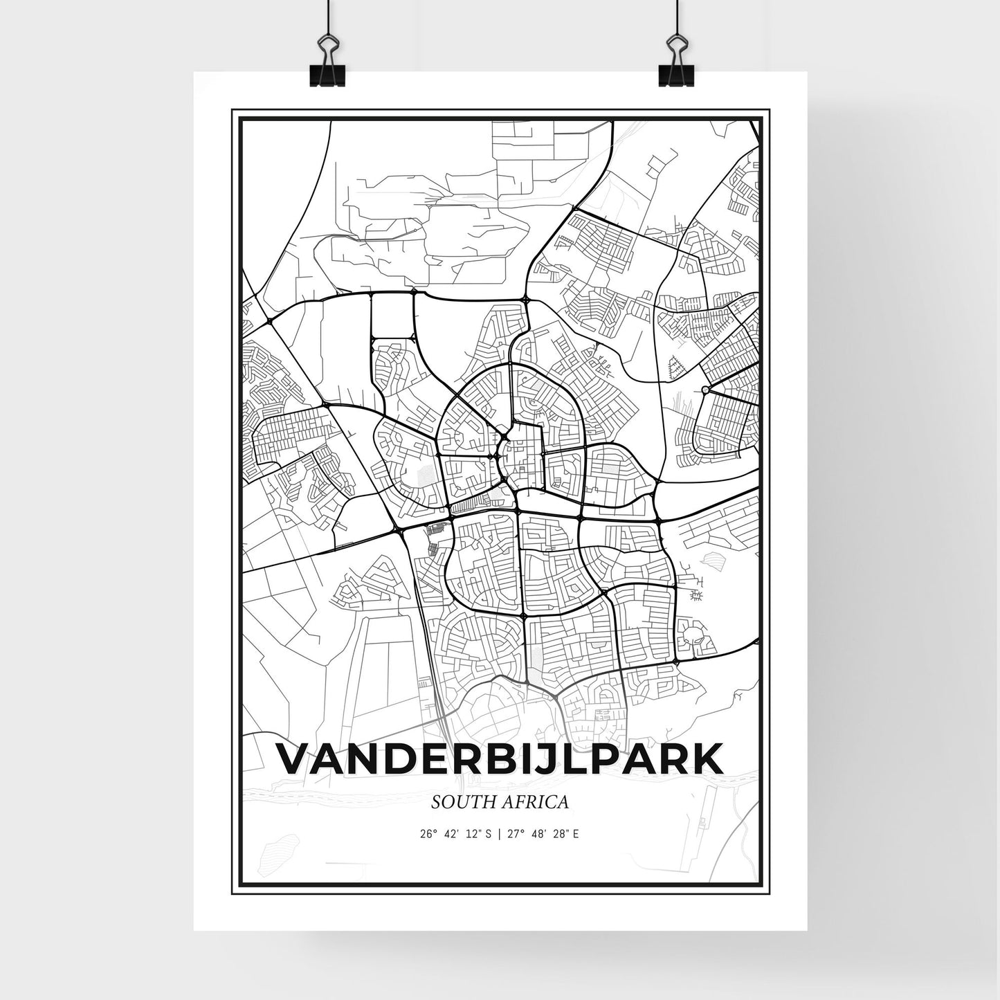 Vanderbijlpark South Africa - Premium City Map Poster