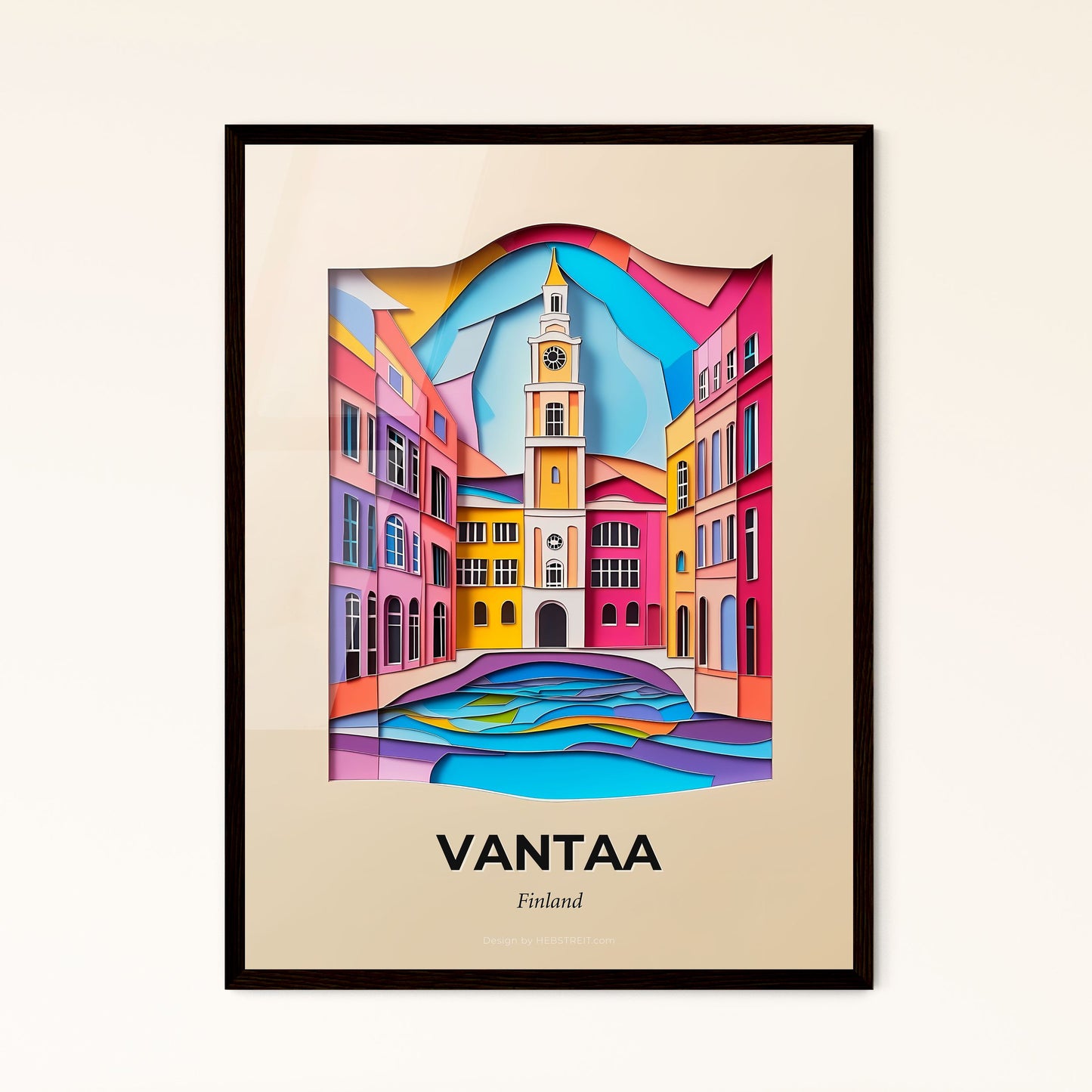 Vivid Vantaa, Finland - a city with a clock tower