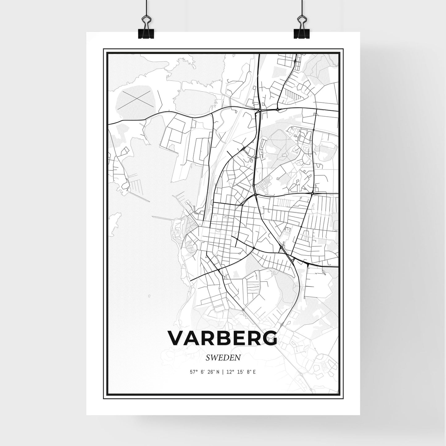 Varberg Sweden - Premium City Map Poster