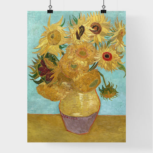 Vase with Twelve Sunflowers – Vincent van Gogh Poster