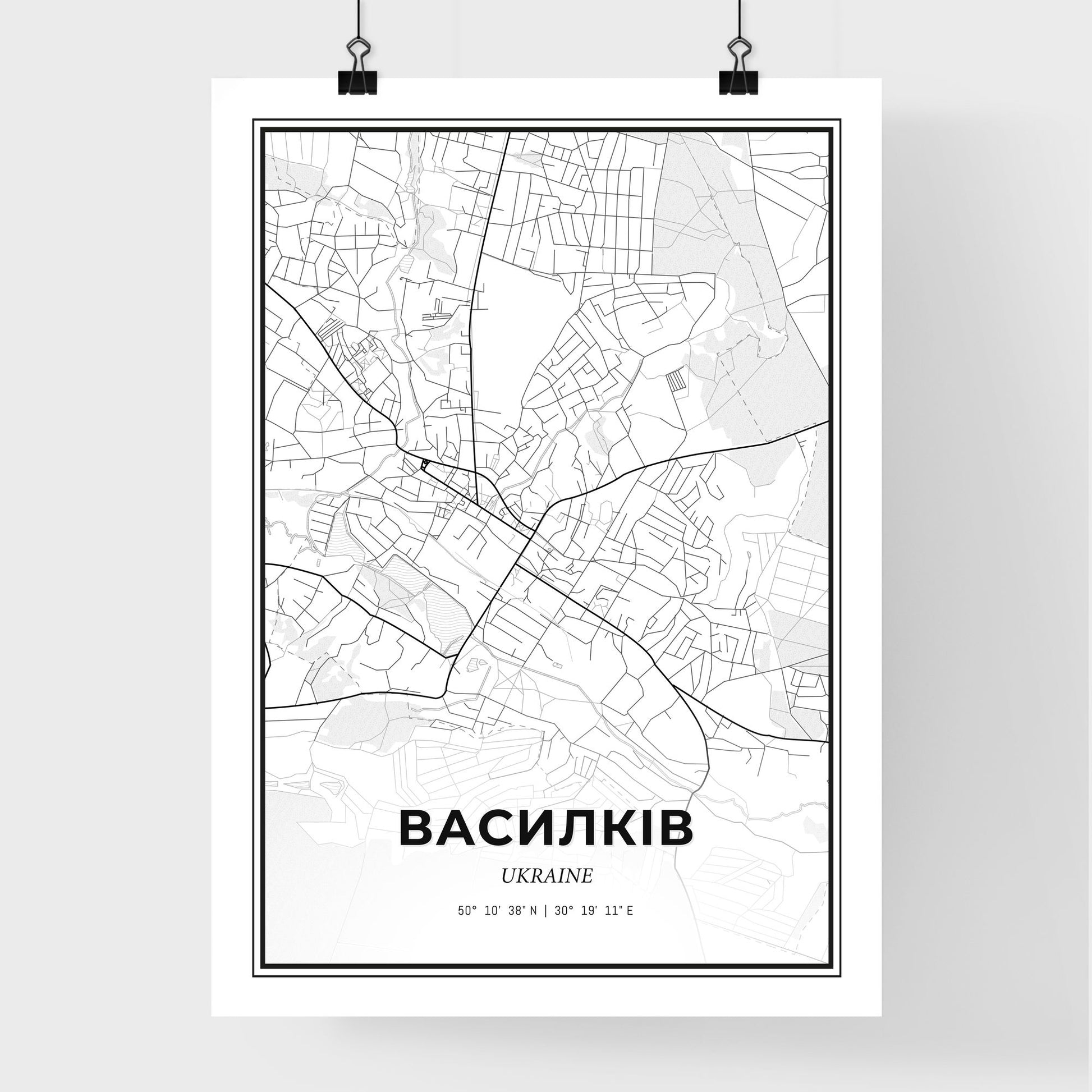 Vasylkiv Ukraine - Premium City Map Poster