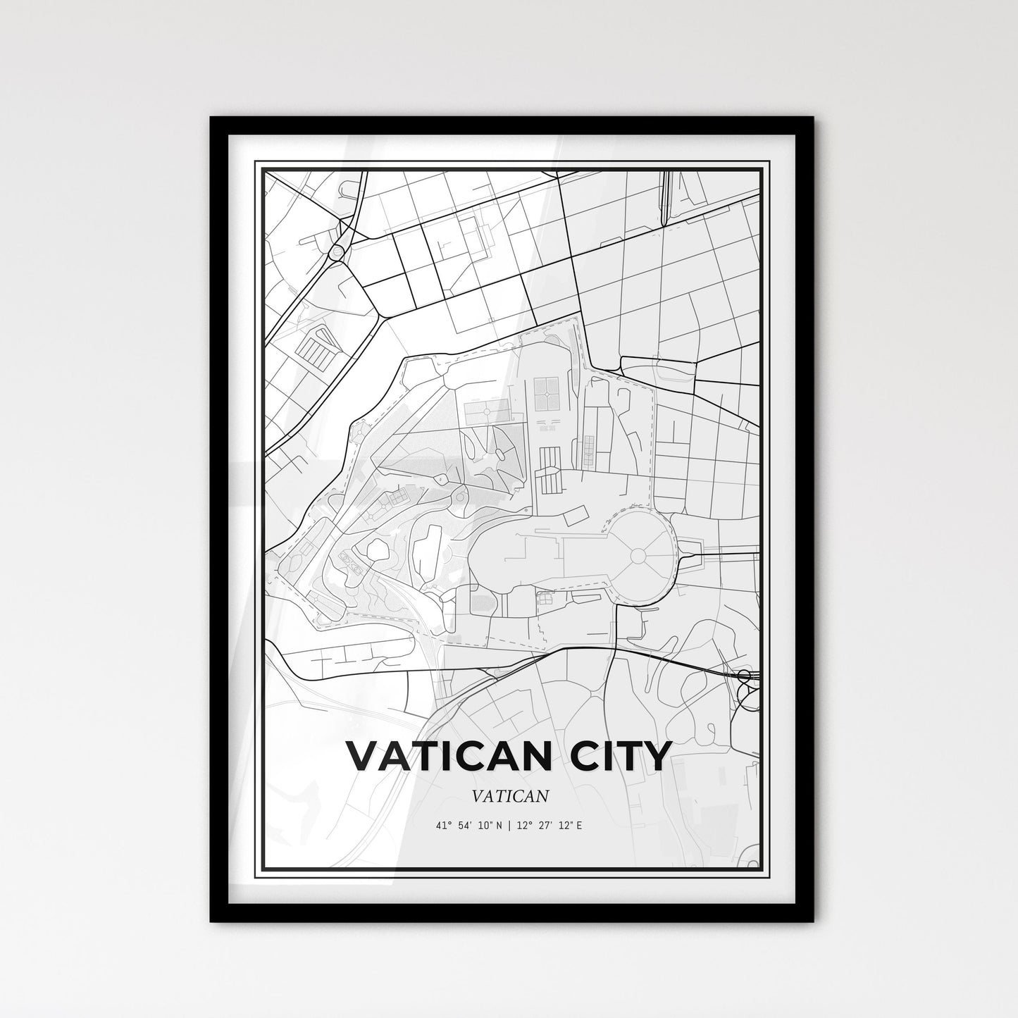 Vatican City Vatican - Scandinavian Style City Map for Modern Home Decor