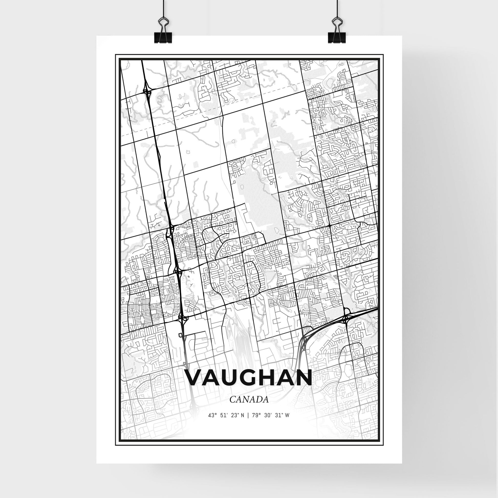 Vaughan Canada - Premium City Map Poster