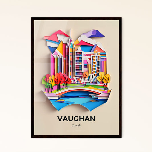 Vivid Vaughan, Canada - a paper cut of a city with a bridge