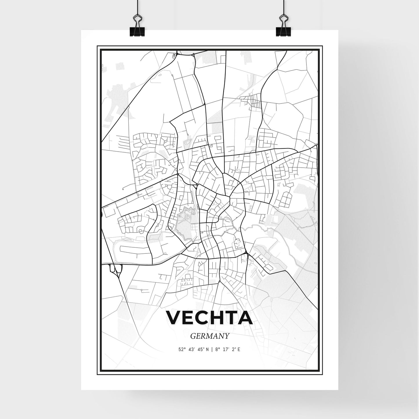Vechta Germany - Premium City Map Poster