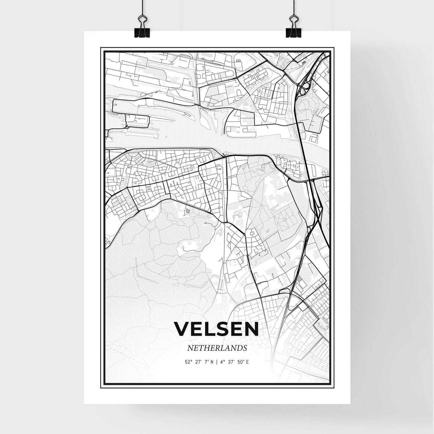  Velsen Netherlands - Premium City Map Poster