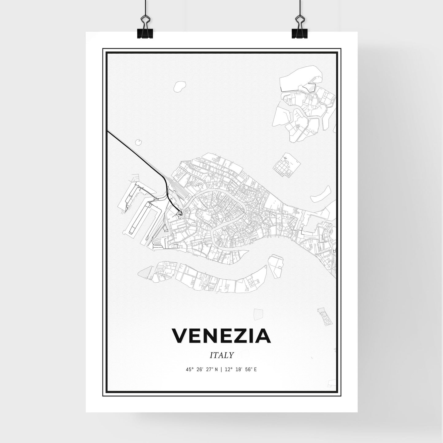 Venice Italy - Premium City Map Poster