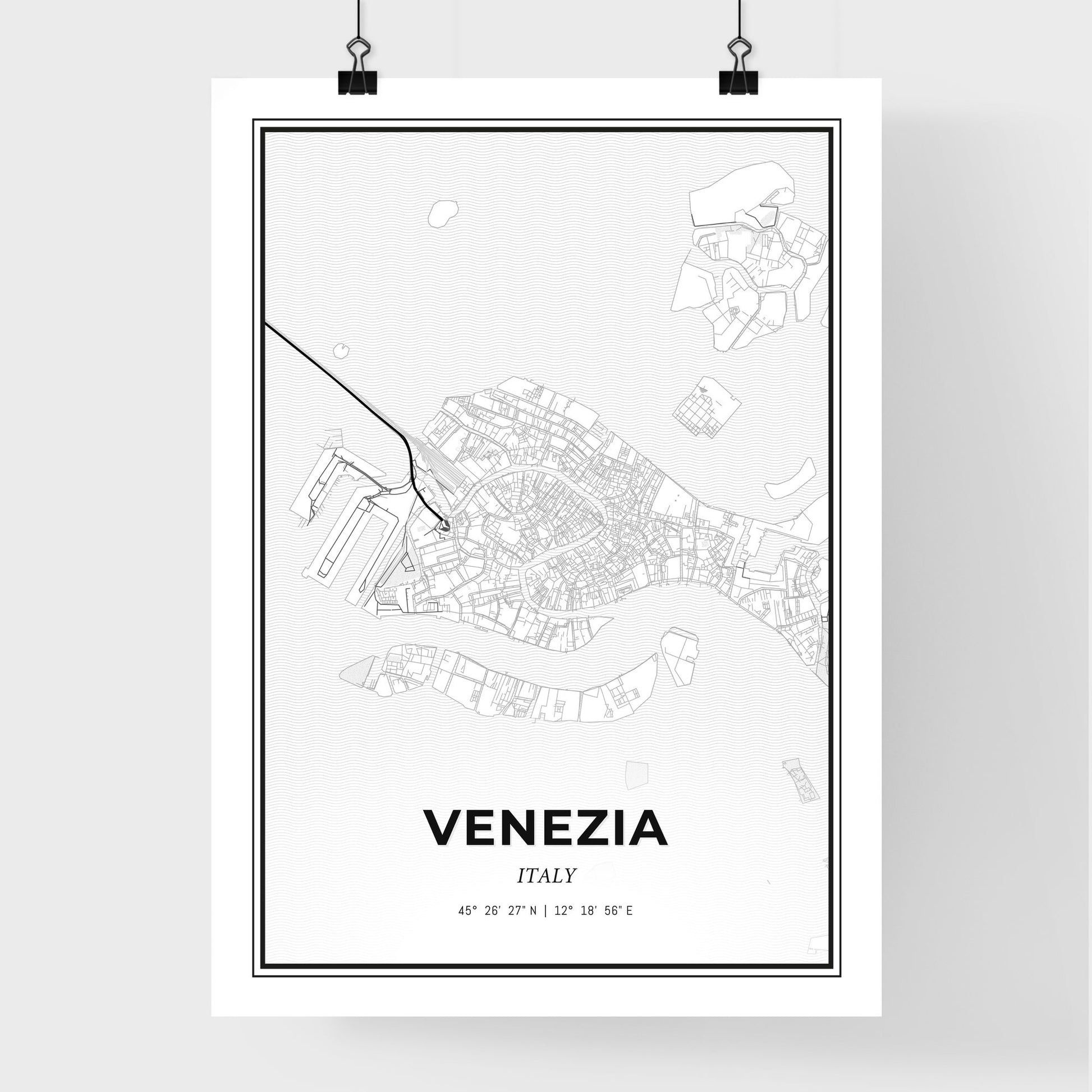 Venice Italy - Premium City Map Poster