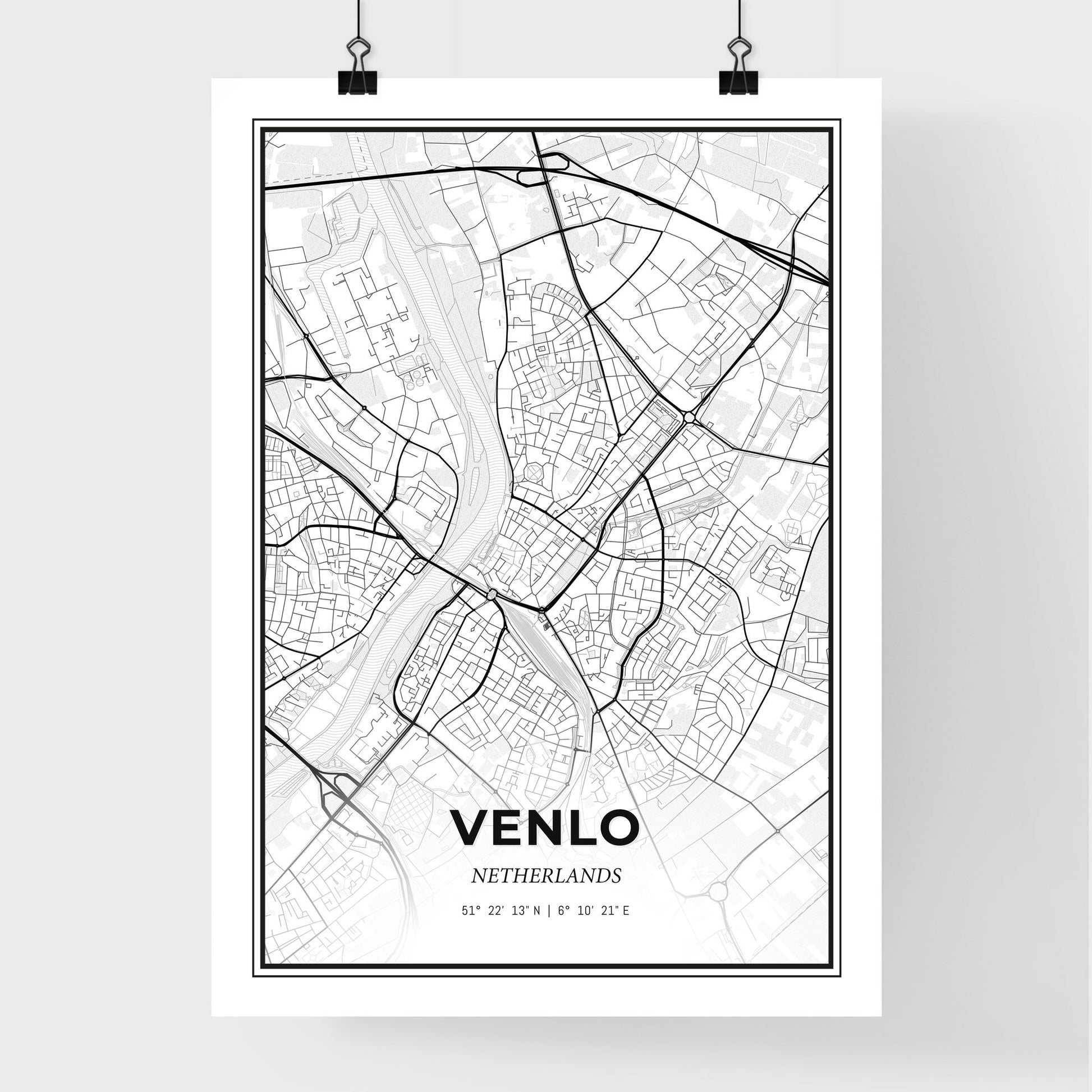  Venlo Netherlands - Premium City Map Poster