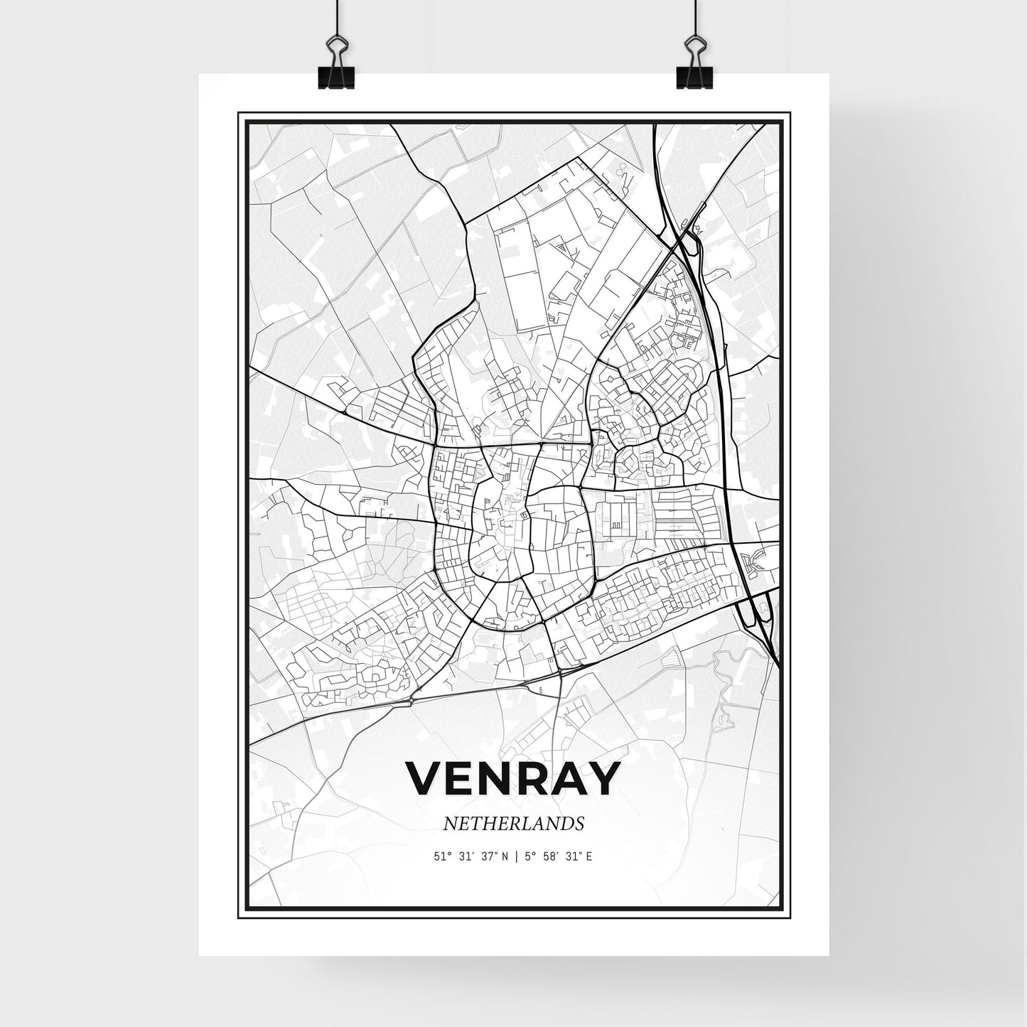  Venray Netherlands - Premium City Map Poster