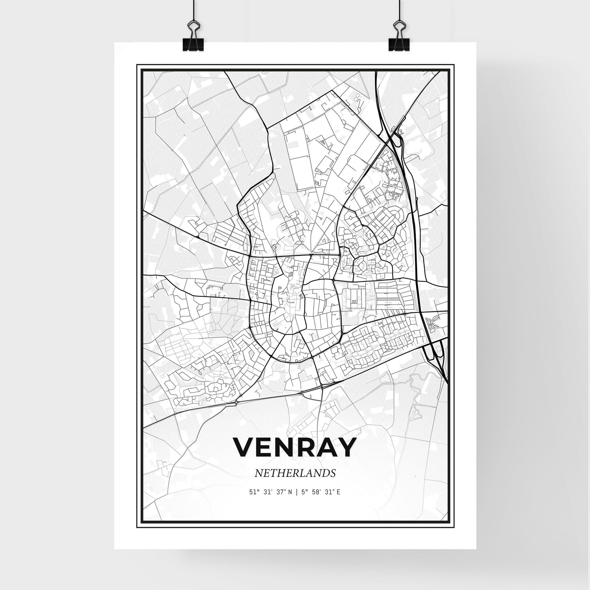  Venray Netherlands - Premium City Map Poster