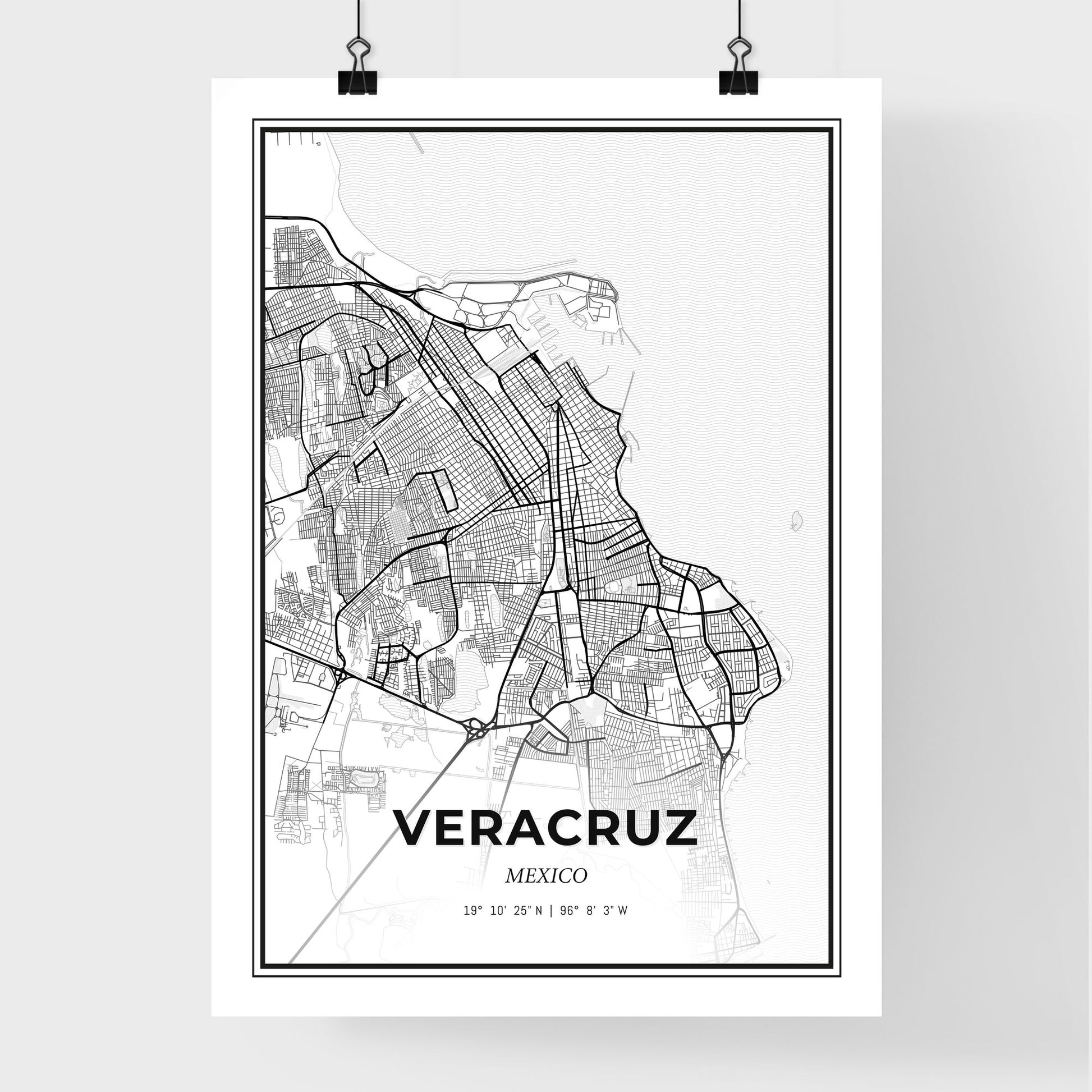 Veracruz Mexico - Premium City Map Poster