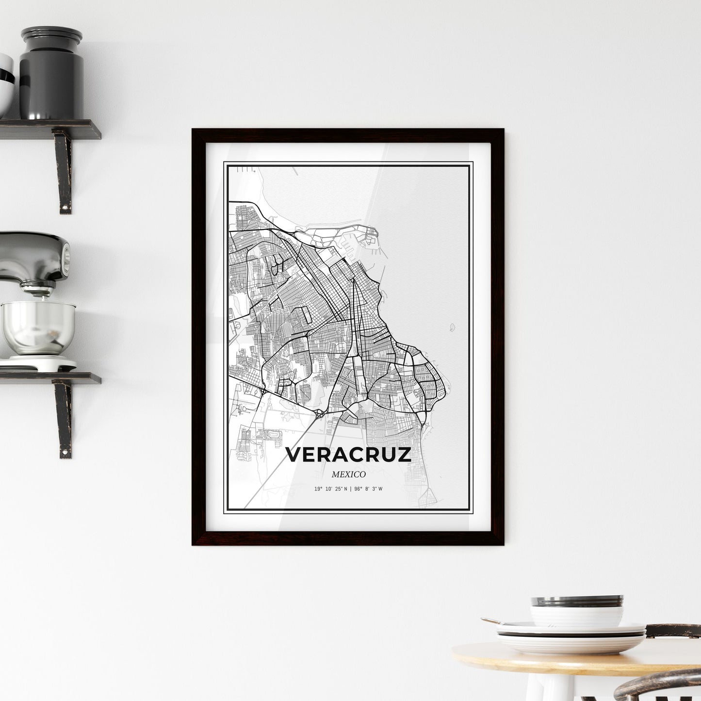 Veracruz Mexico - Minimal City Map