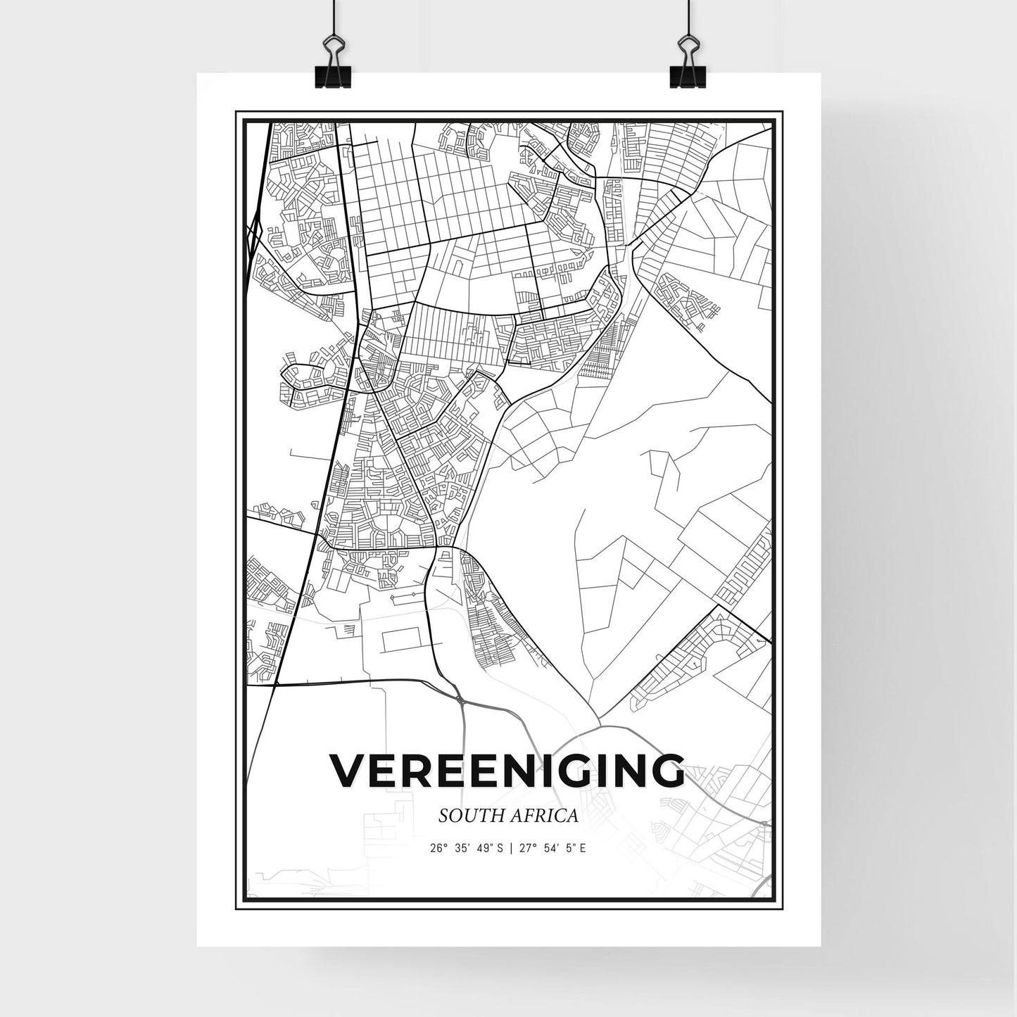 Vereeniging South Africa - Premium City Map Poster