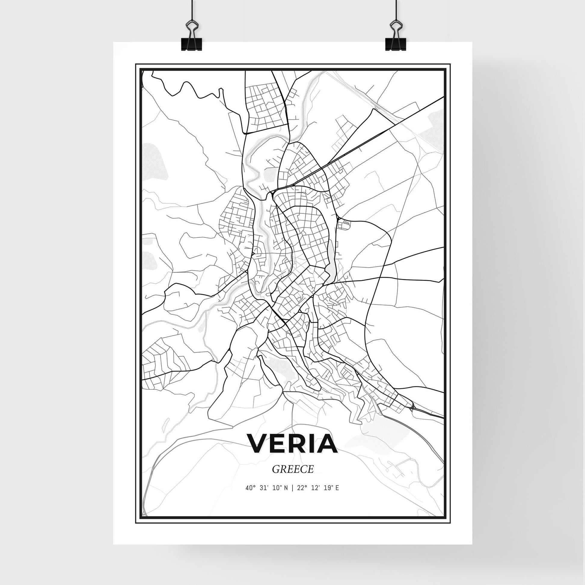 Veria Greece - Premium City Map Poster