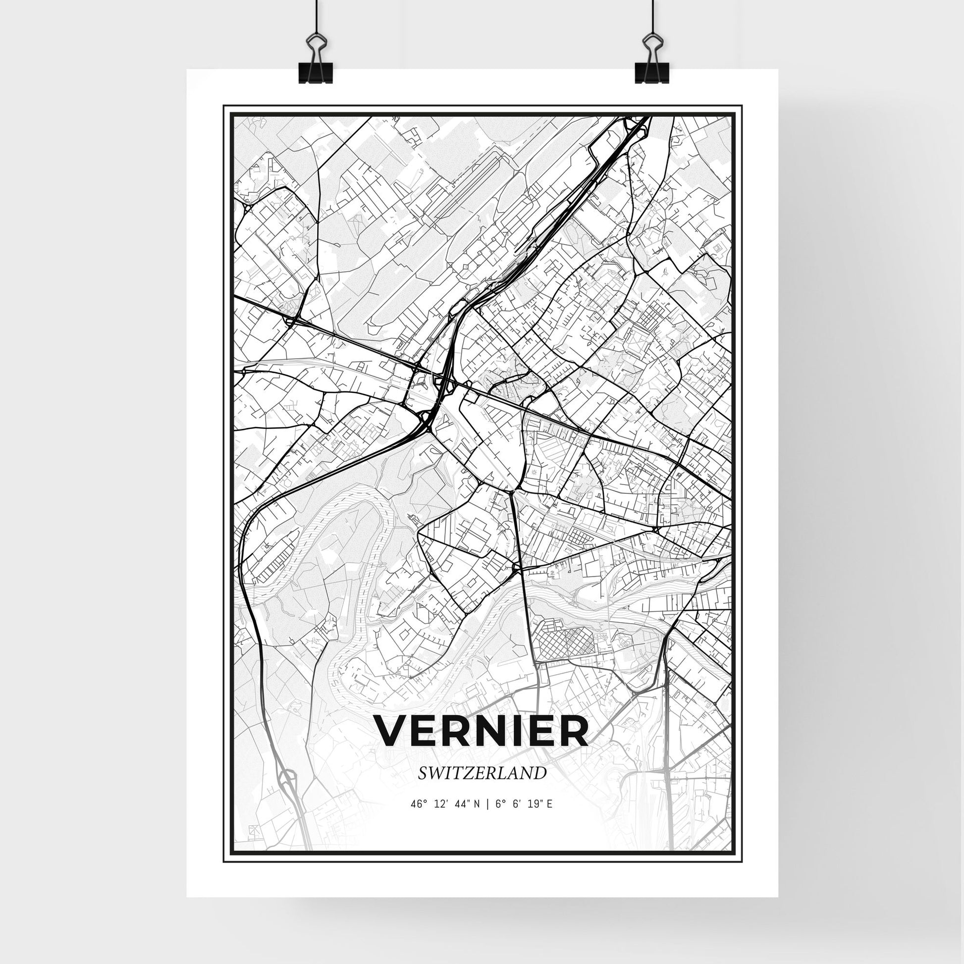 Vernier Switzerland - Premium City Map Poster