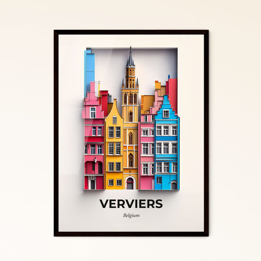 Vivid Verviers, Belgium - a city with a clock tower