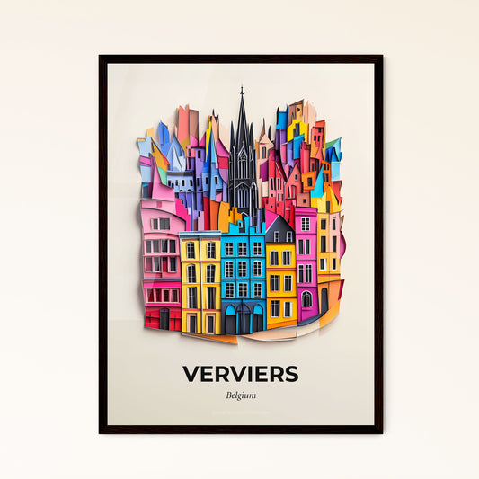 Vivid Verviers, Belgium - a colorful city with a clock on the wall