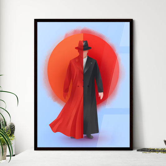 Minimalist Art - Vibrant Painting - Man in C - Framed Art Print