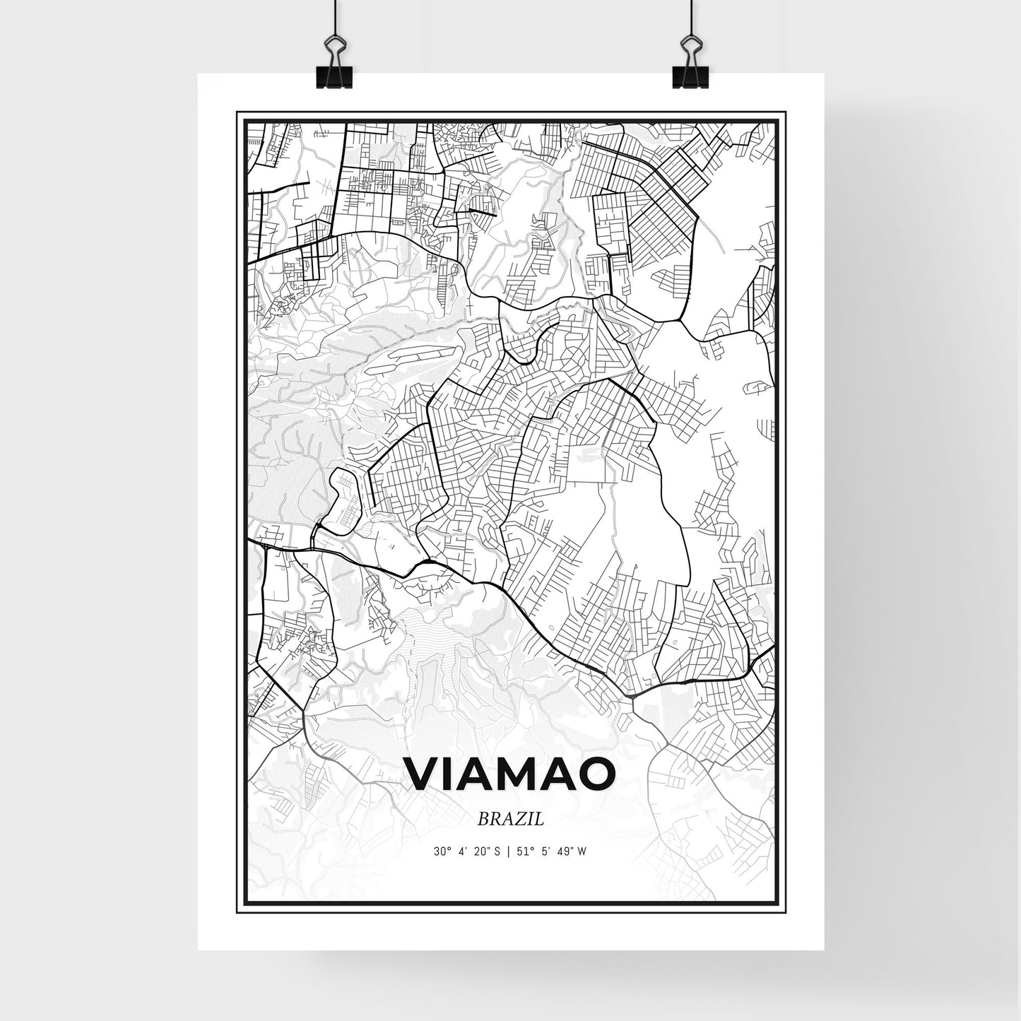 Viamao Brazil - Premium City Map Poster