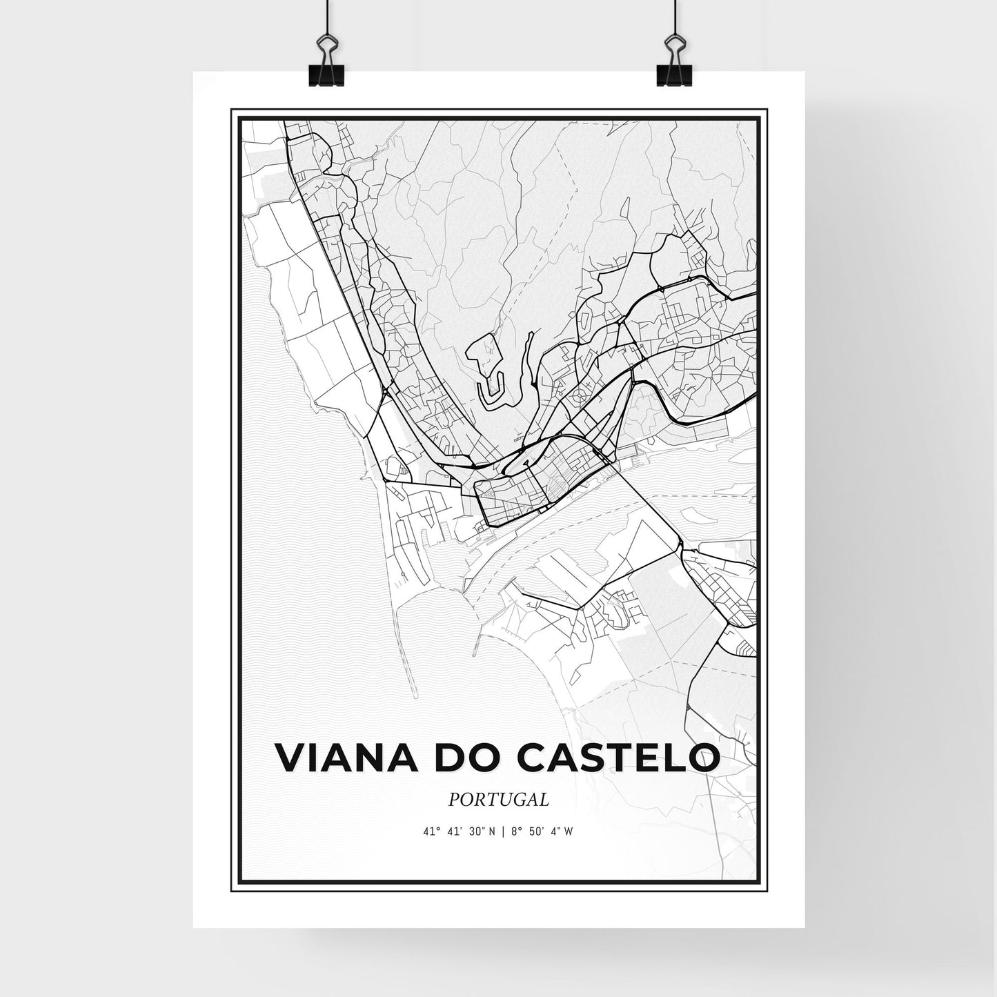 Viana do Castelo Portugal - Premium City Map Poster