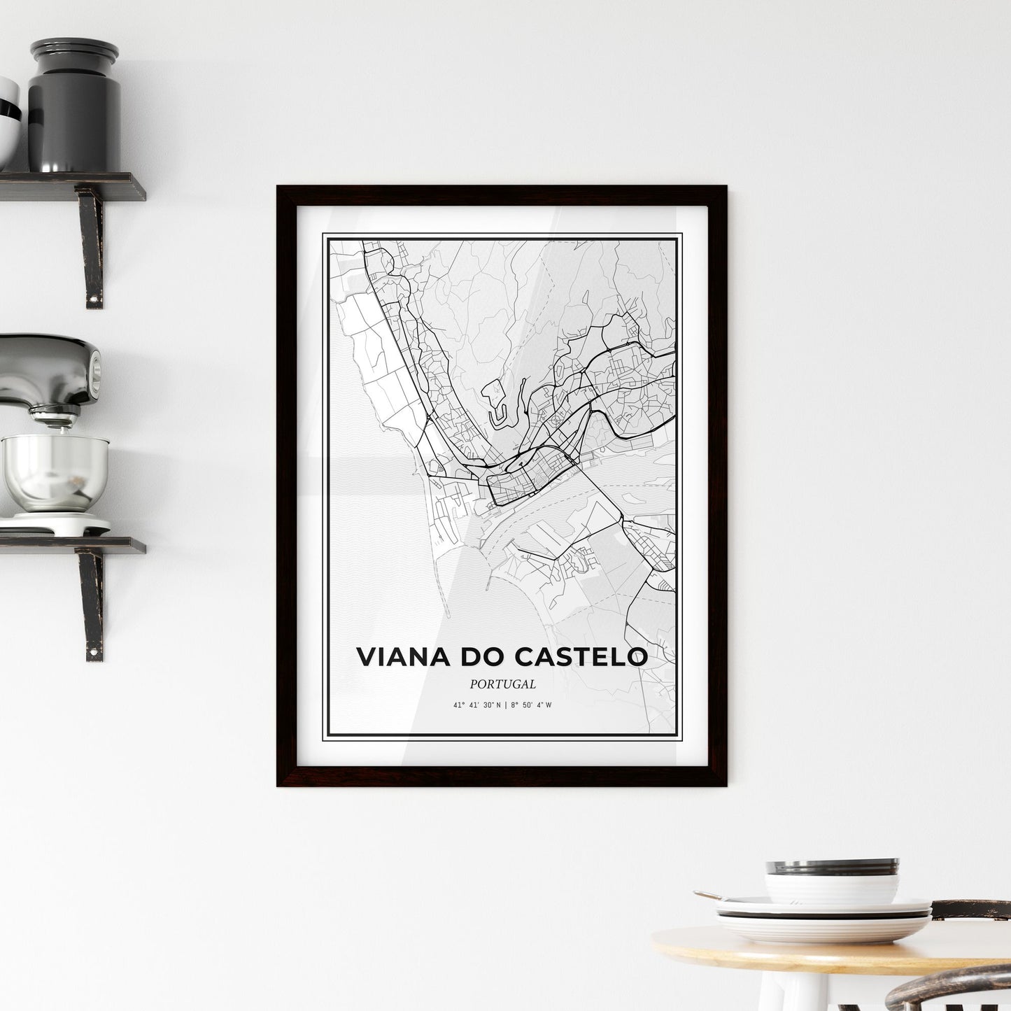 Viana do Castelo Portugal - Minimal City Map