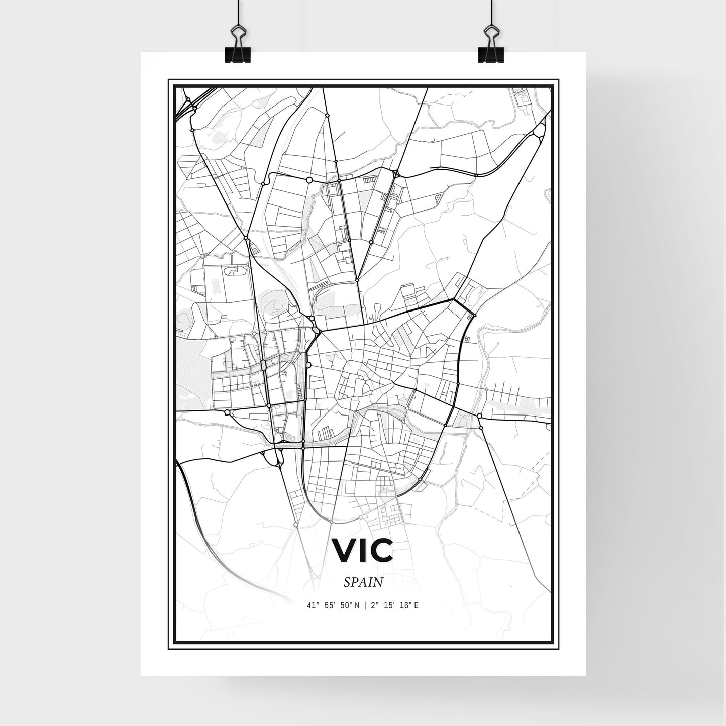 Vic Spain - Premium City Map Poster