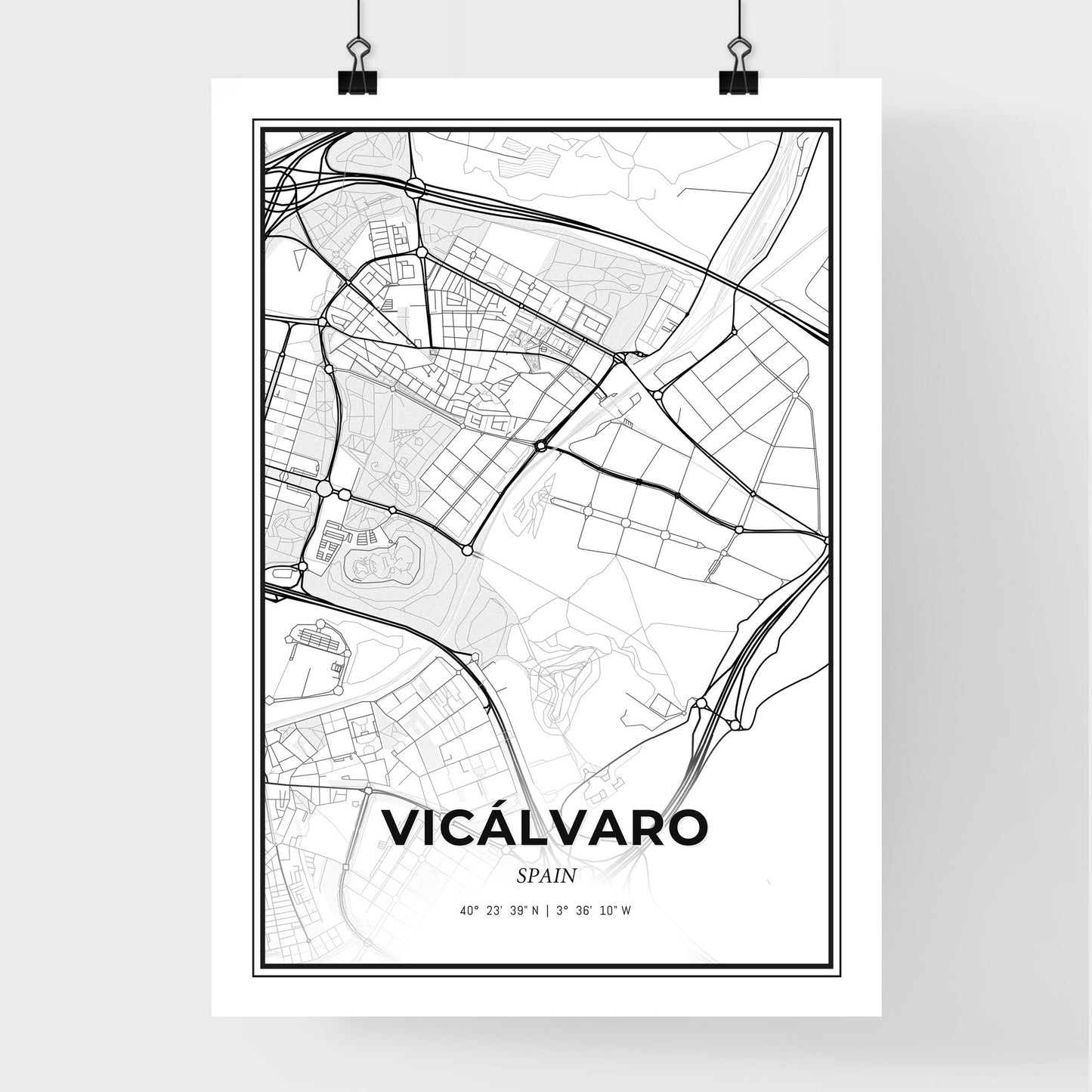 Vicálvaro Spain - Premium City Map Poster