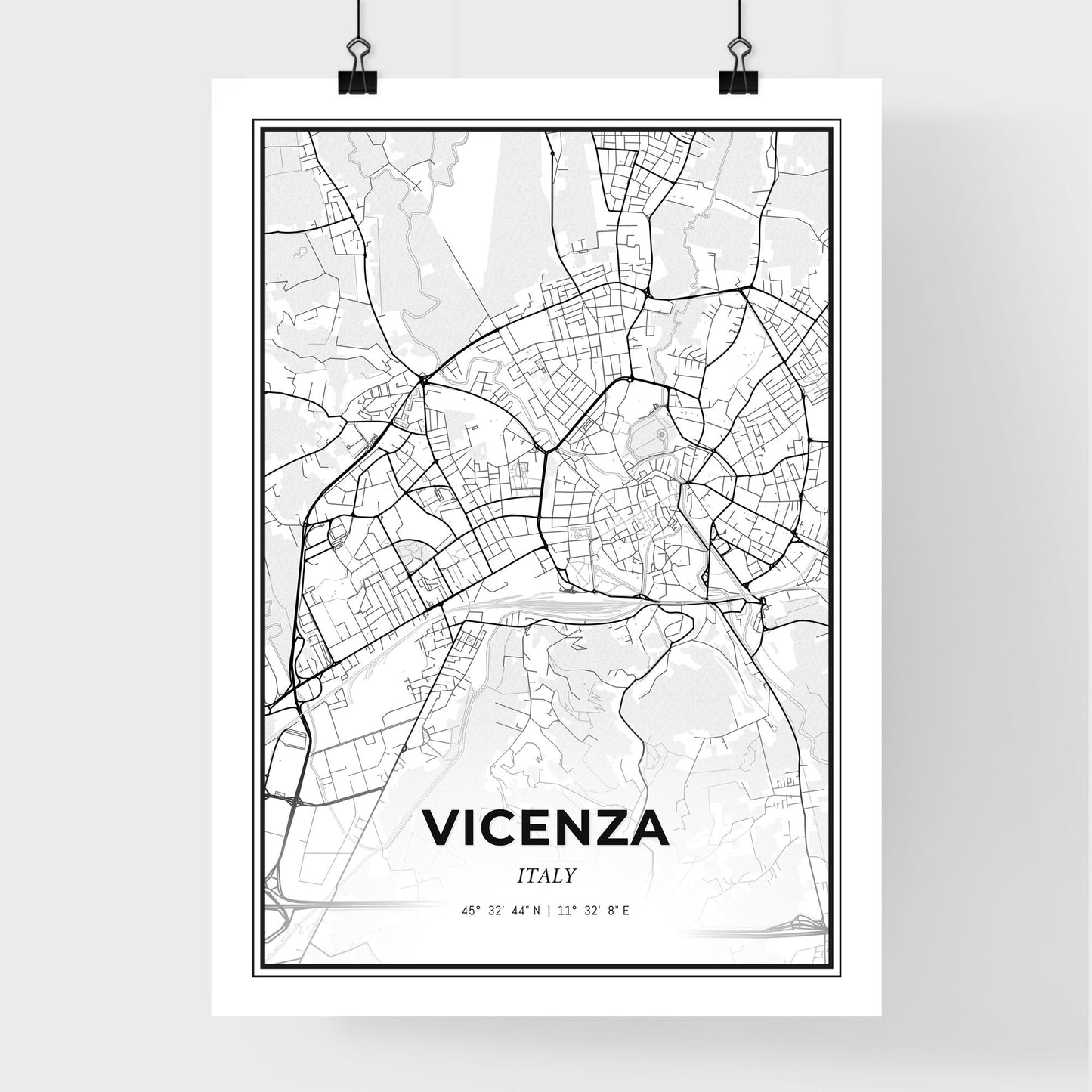 Vicenza Italy - Premium City Map Poster