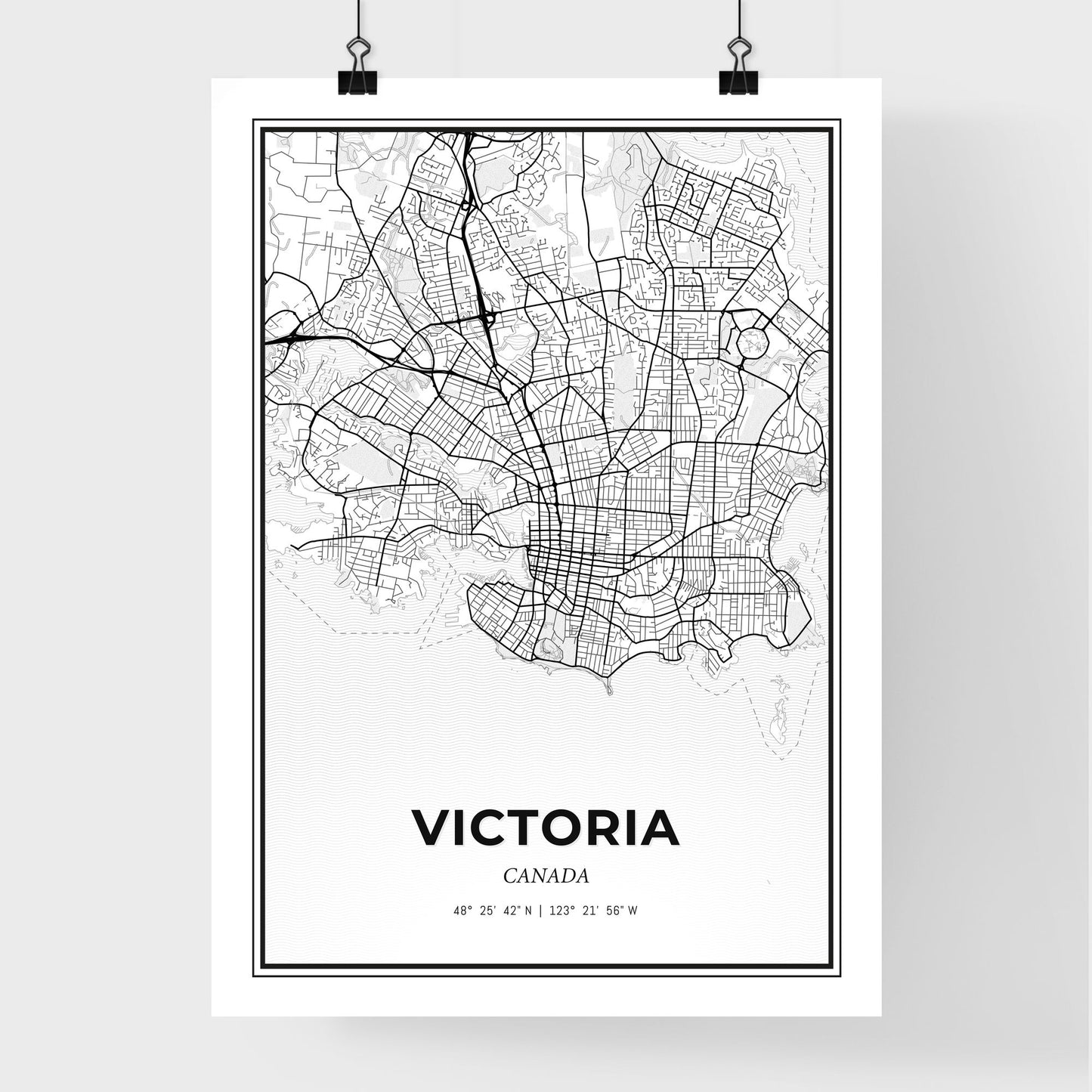 Victoria Canada - Premium City Map Poster