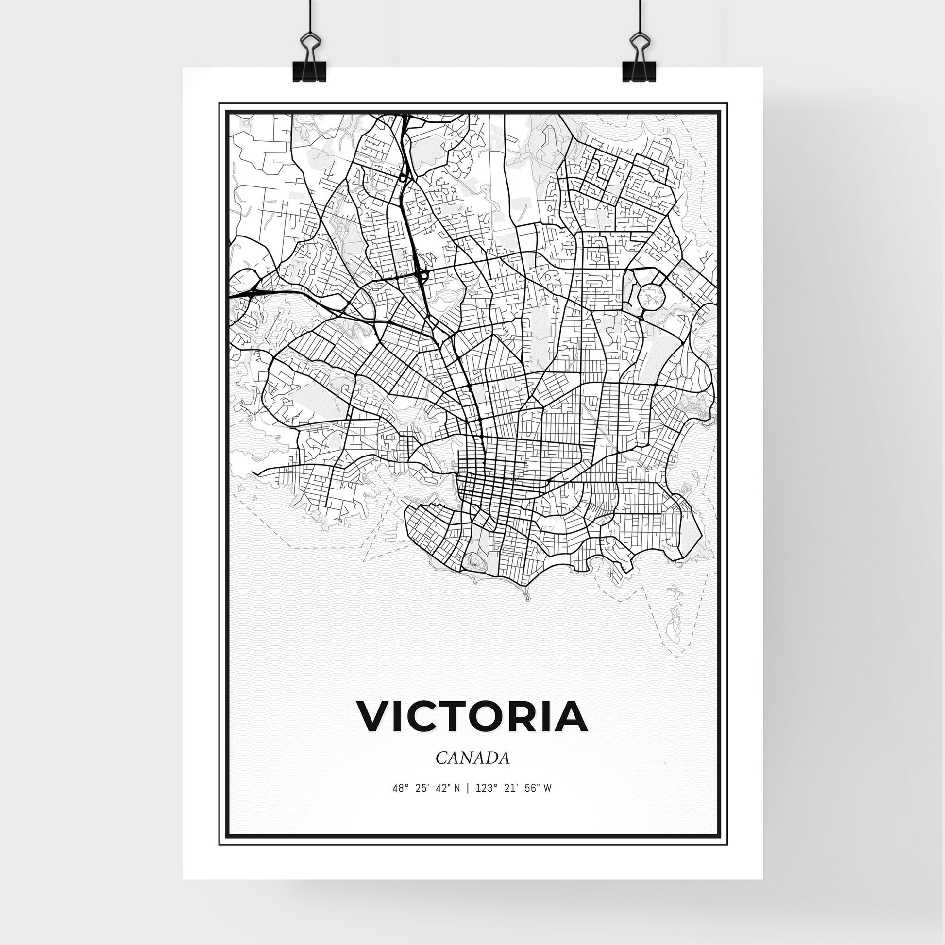 Victoria Canada - Premium City Map Poster