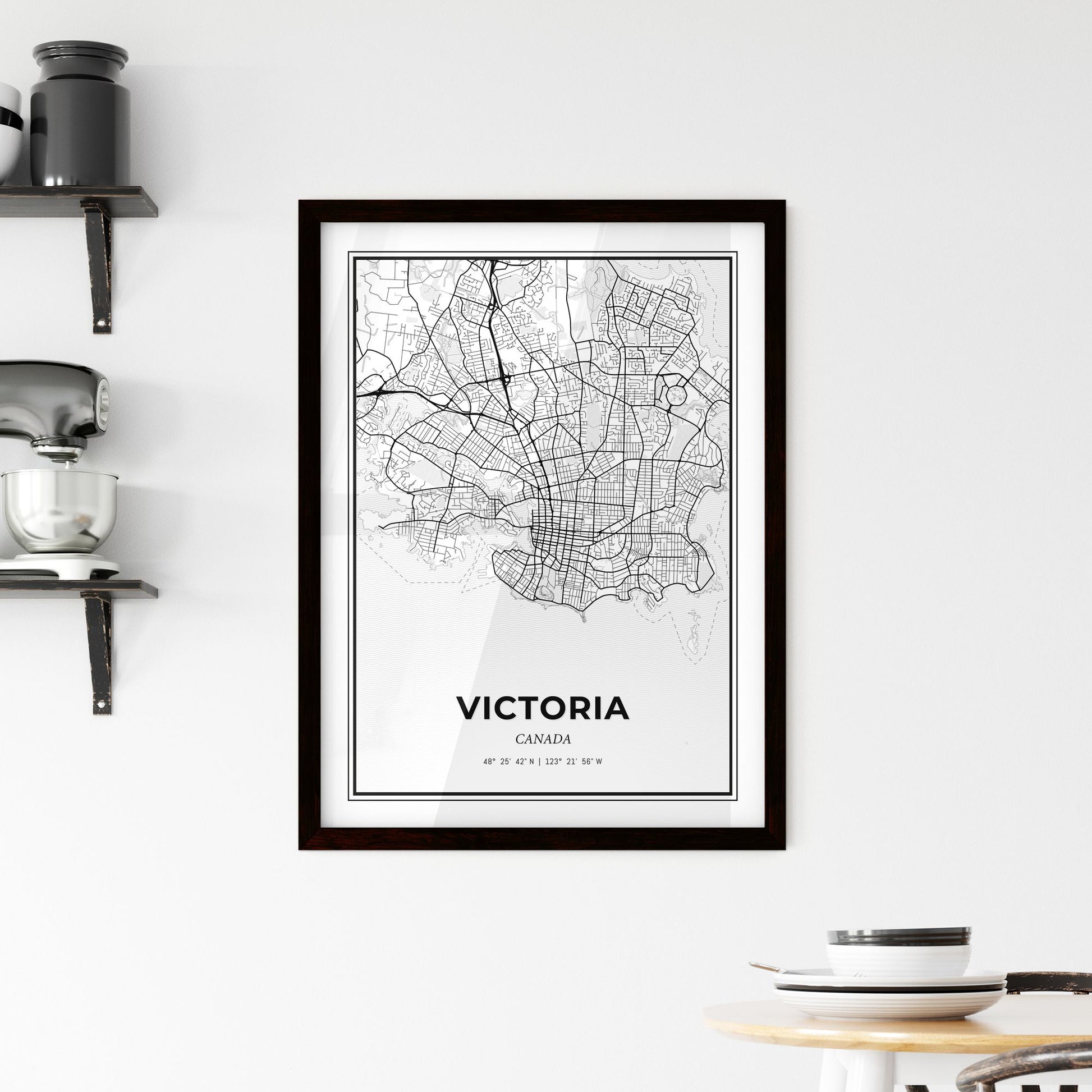 Victoria Canada - Minimal City Map