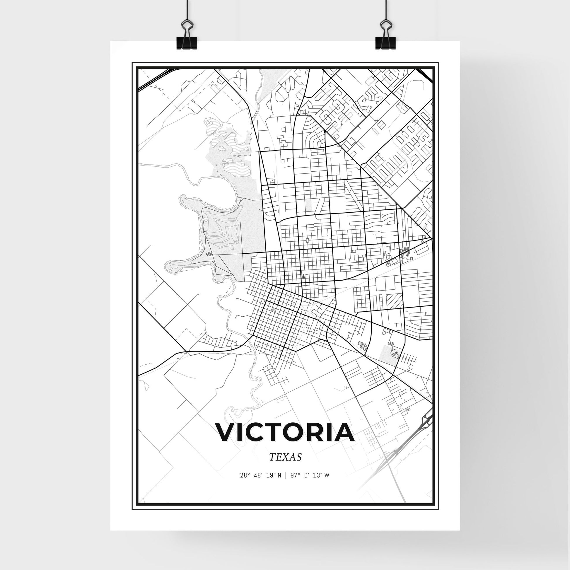 Victoria Texas - Premium City Map Poster