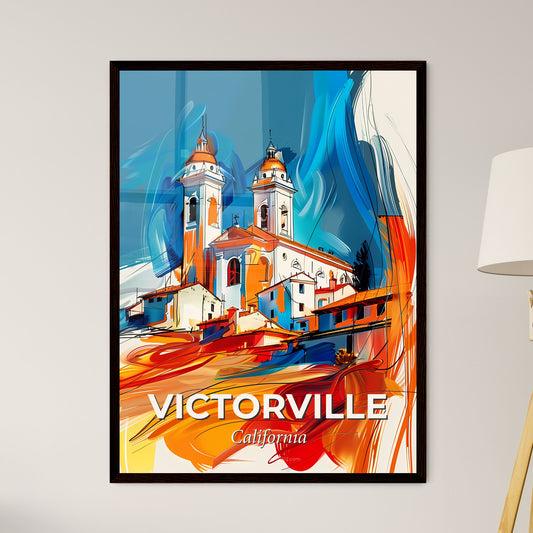 Vibrant Victorville, California - A Painting Of A Church