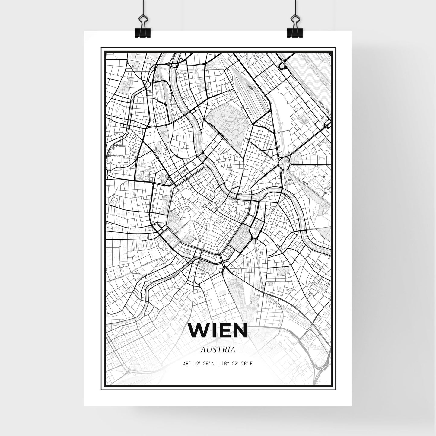 Vienna Austria - Premium City Map Poster